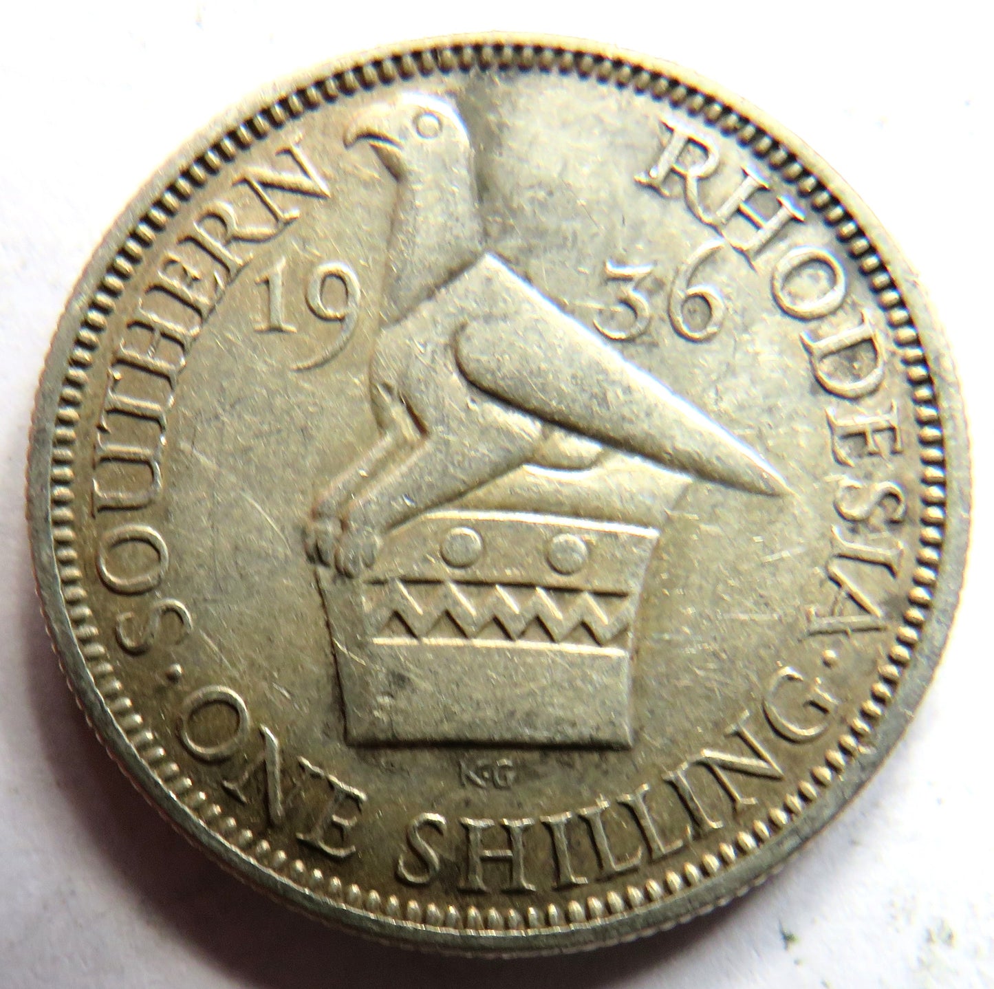 1936 King George V Southern Rhodesia One Shilling Coin