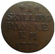 Load image into Gallery viewer, 1771 Denmark One Skilling Coin
