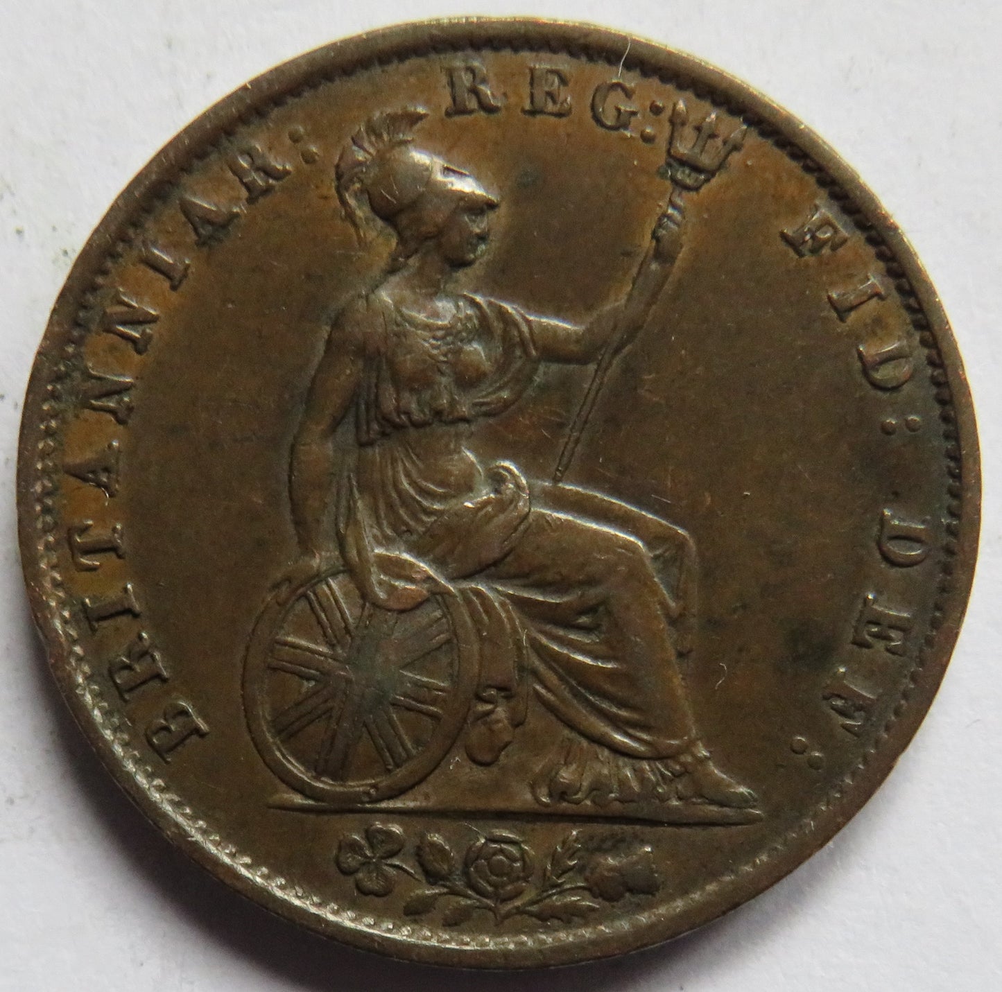 1855 Queen Victoria Young Head Halfpenny Coin - Great Britain