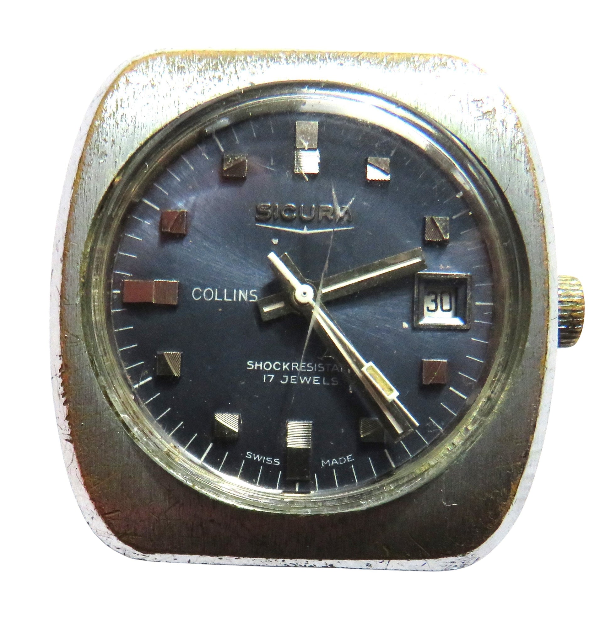 Vintage Sicura Swiss Made Men's Wristwatch 17 Jewels – Coins