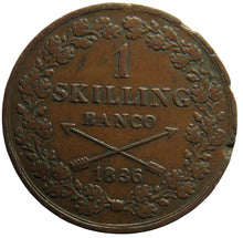 Load image into Gallery viewer, 1836 Sweden One Skilling Coin
