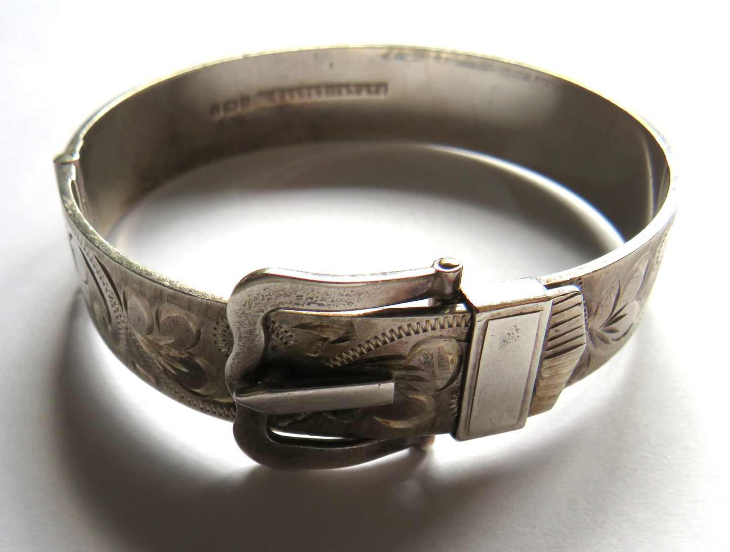 Excellent Quality Vintage Ladies Sterling Silver Buckle Bracelet Birmingham 1978