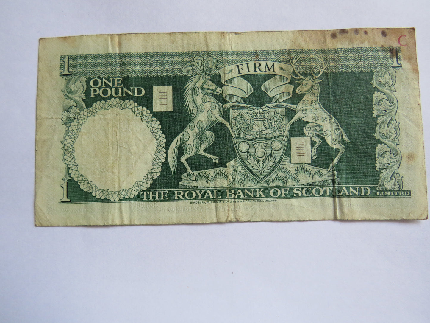 1970 The Royal Bank of Scotland £1 One Pound Banknote