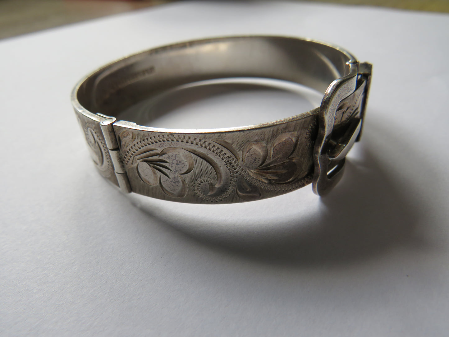 Excellent Quality Vintage Ladies Sterling Silver Buckle Bracelet Birmingham 1978