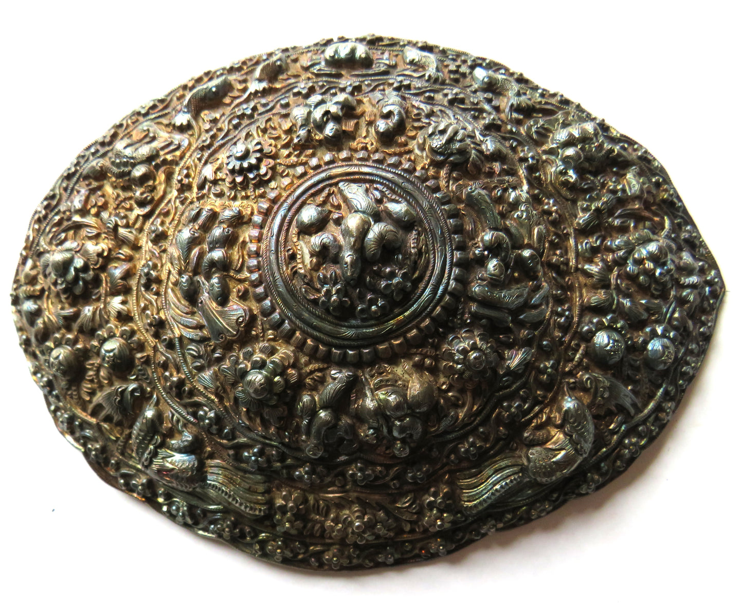 Antique 19thC Straits Chinese Peranakan Large Belt Buckle