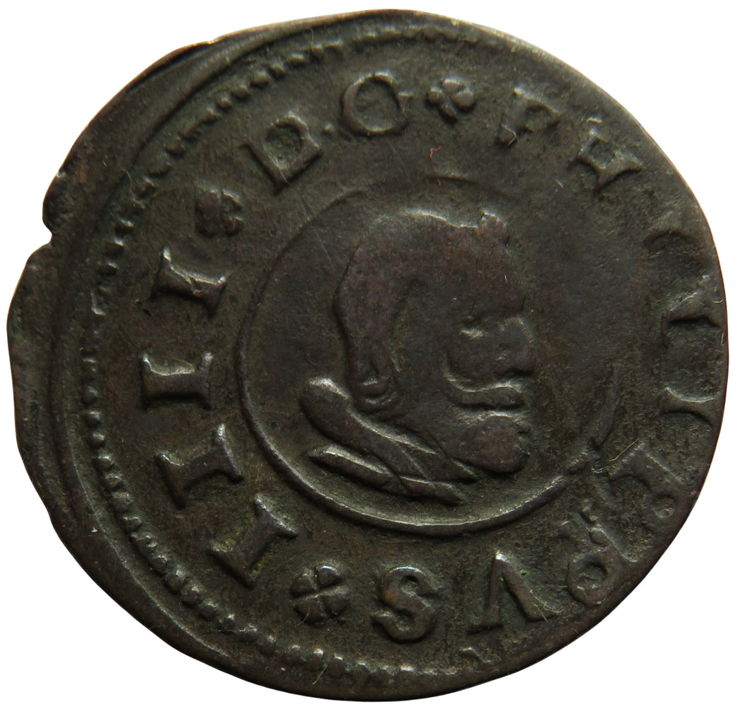 1662 Spain Philip IV 16 Maravedis Coin