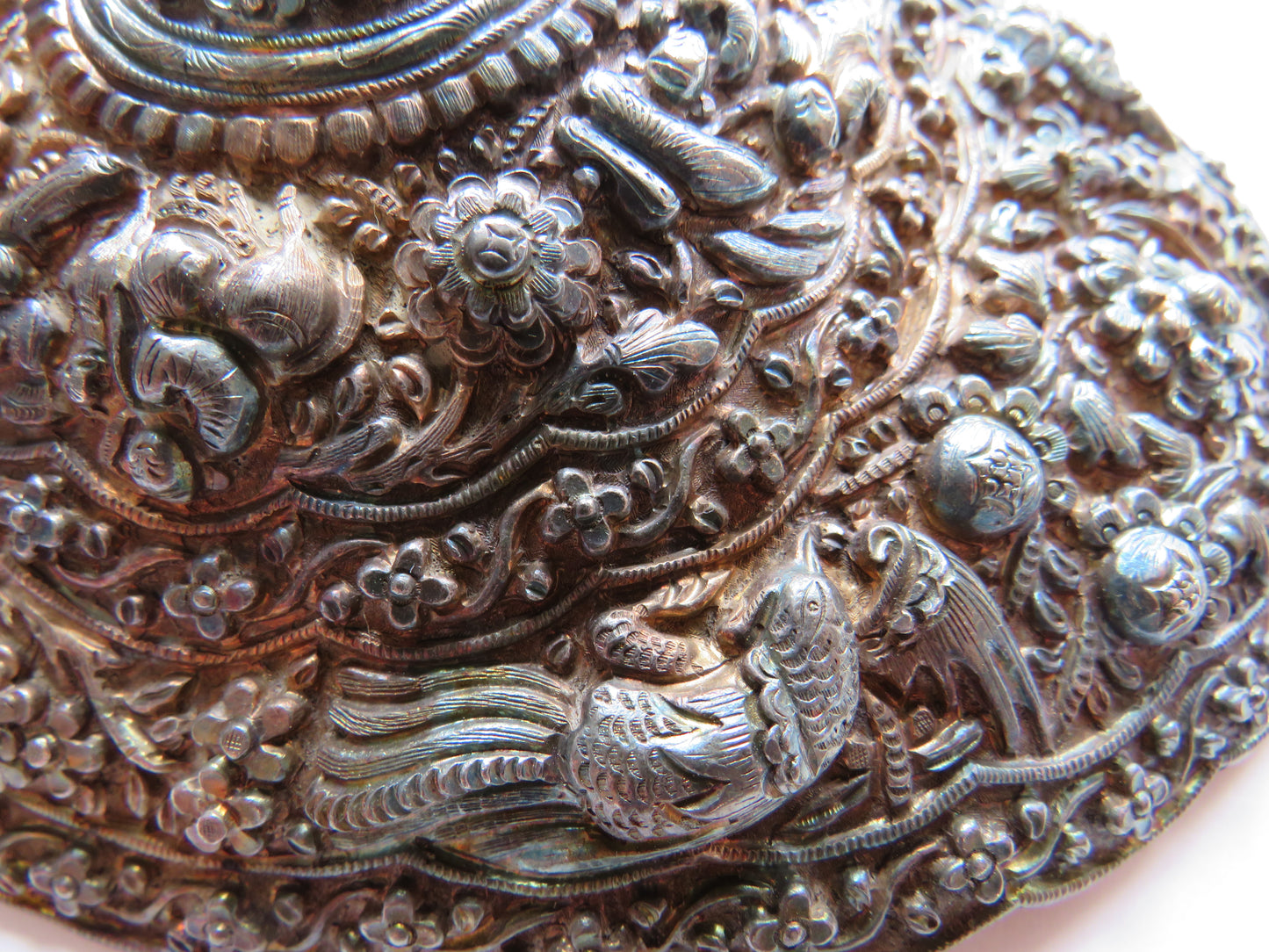 Antique 19thC Straits Chinese Peranakan Large Belt Buckle