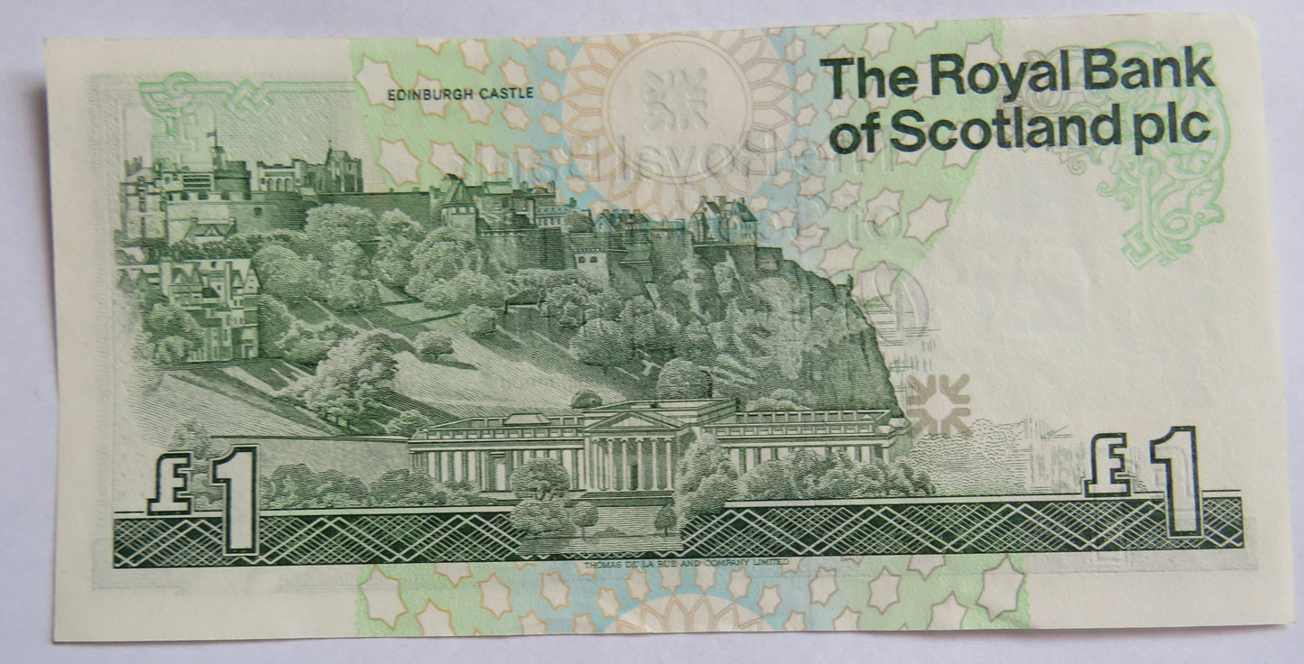 1987 The Royal Bank of Scotland £1 One Pound Banknote