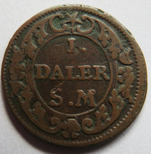 Load image into Gallery viewer, 1718 Sweden One Daler Coin
