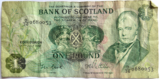 1981 Bank of Scotland £1 One Pound Banknote