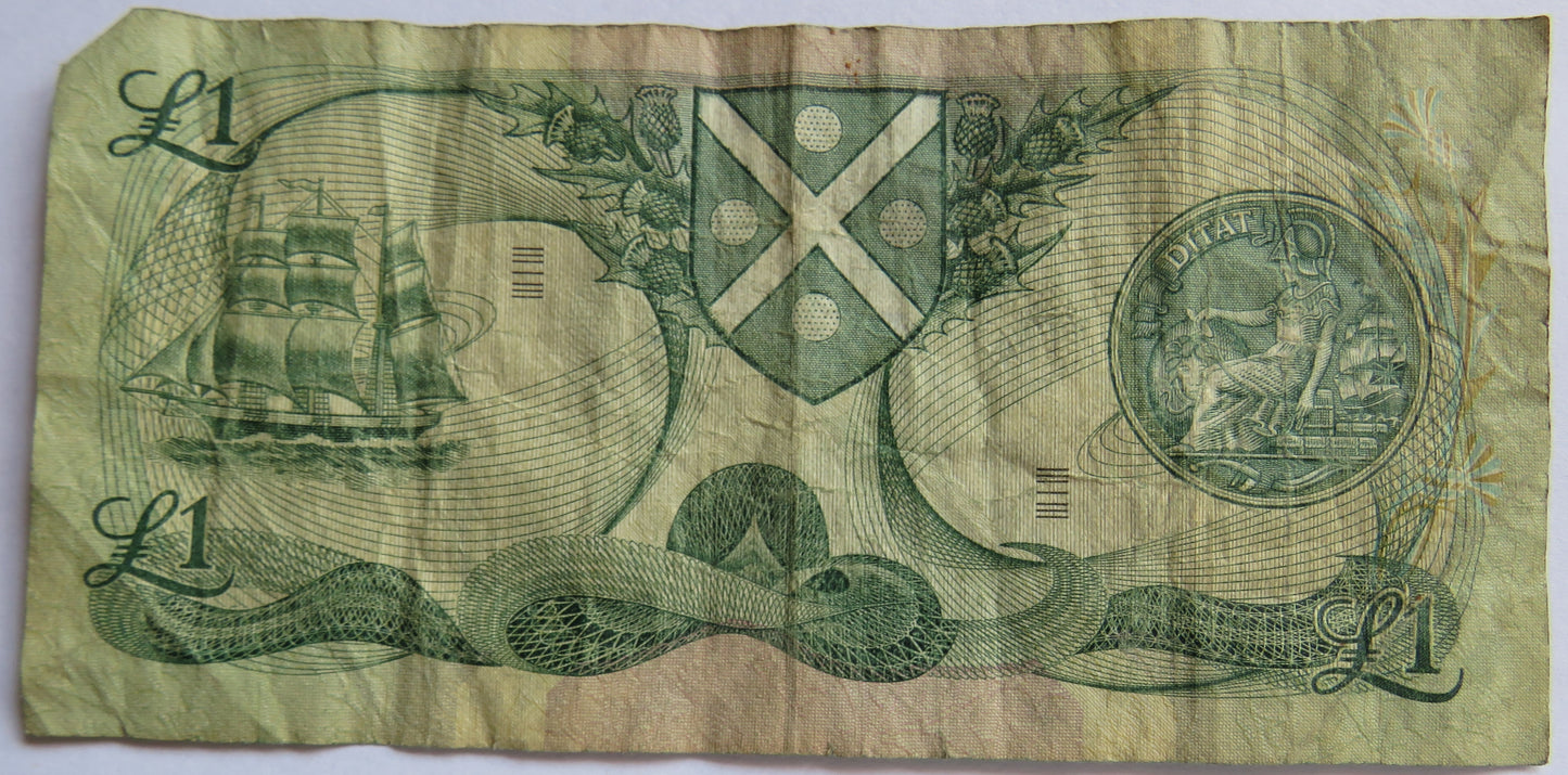 1981 Bank of Scotland £1 One Pound Banknote