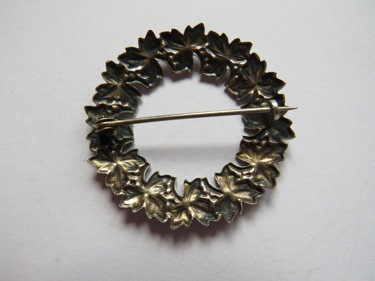 Ladies Floral White Metal Brooch
