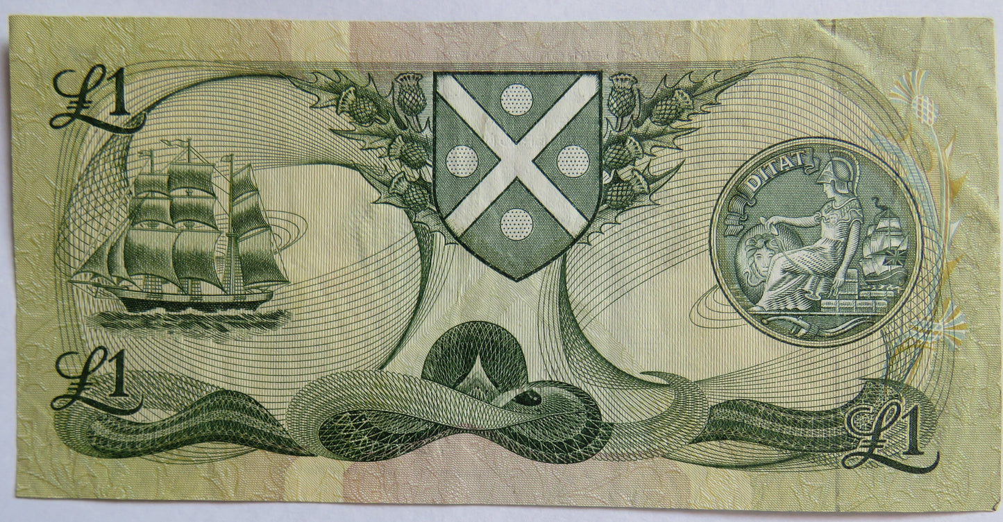1988 Bank of Scotland £1 One Pound Banknote