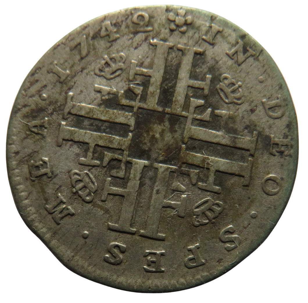 1742 Sweden 5 Öre Silvermynt - Frederick I Coin