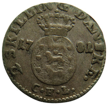 Load image into Gallery viewer, 1781 Denmark Silver 2 Skilling Coin
