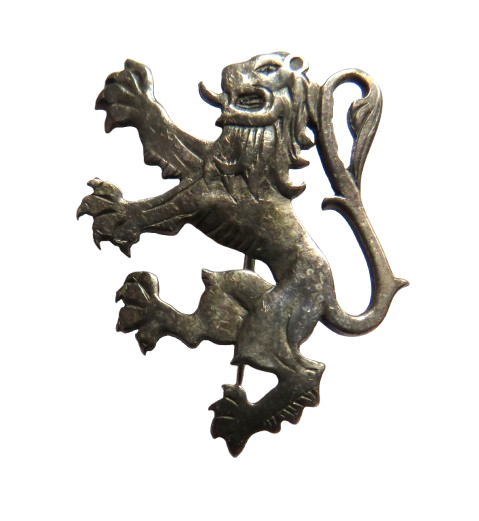 Sterling Silver Scottish Lion Rampant Brooch
