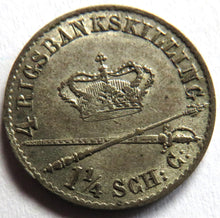 Load image into Gallery viewer, 1841 Denmark 4 Rigsbankskilling Silver Coin In Higher Grade
