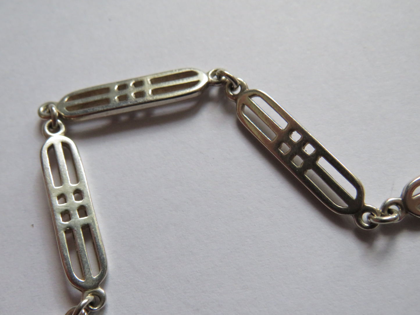 Sterling Silver Bracelet In Charles Rennie Mackintosh Style