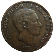 Load image into Gallery viewer, 1878 Spain 10 Centimos Coin
