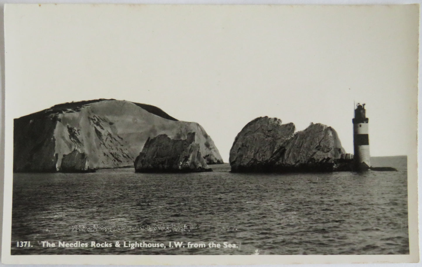 Vintage Postcard of The Needles Rocks & Lighthouse Isle of Wight