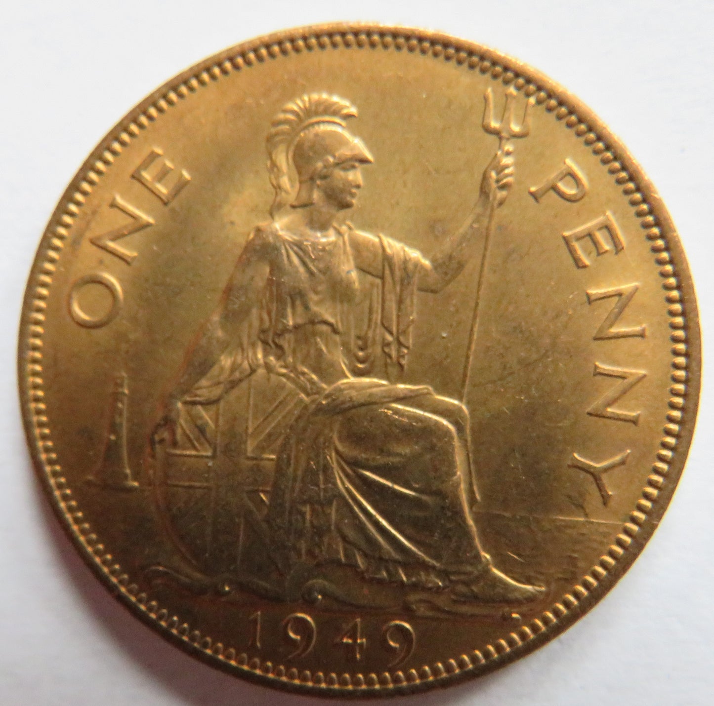 1949 King George VI One Penny Coin Unc - Great Britain