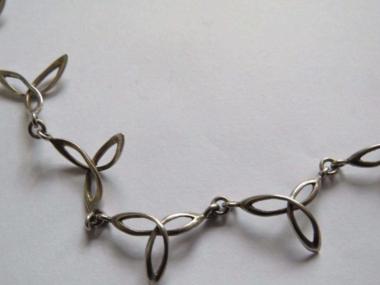 Sterling Silver Ladies Necklace In Unusual Design