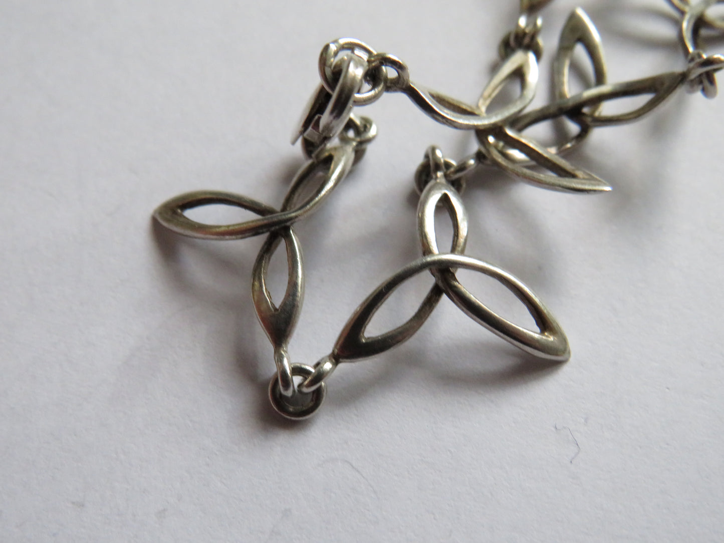 Sterling Silver Ladies Necklace In Unusual Design
