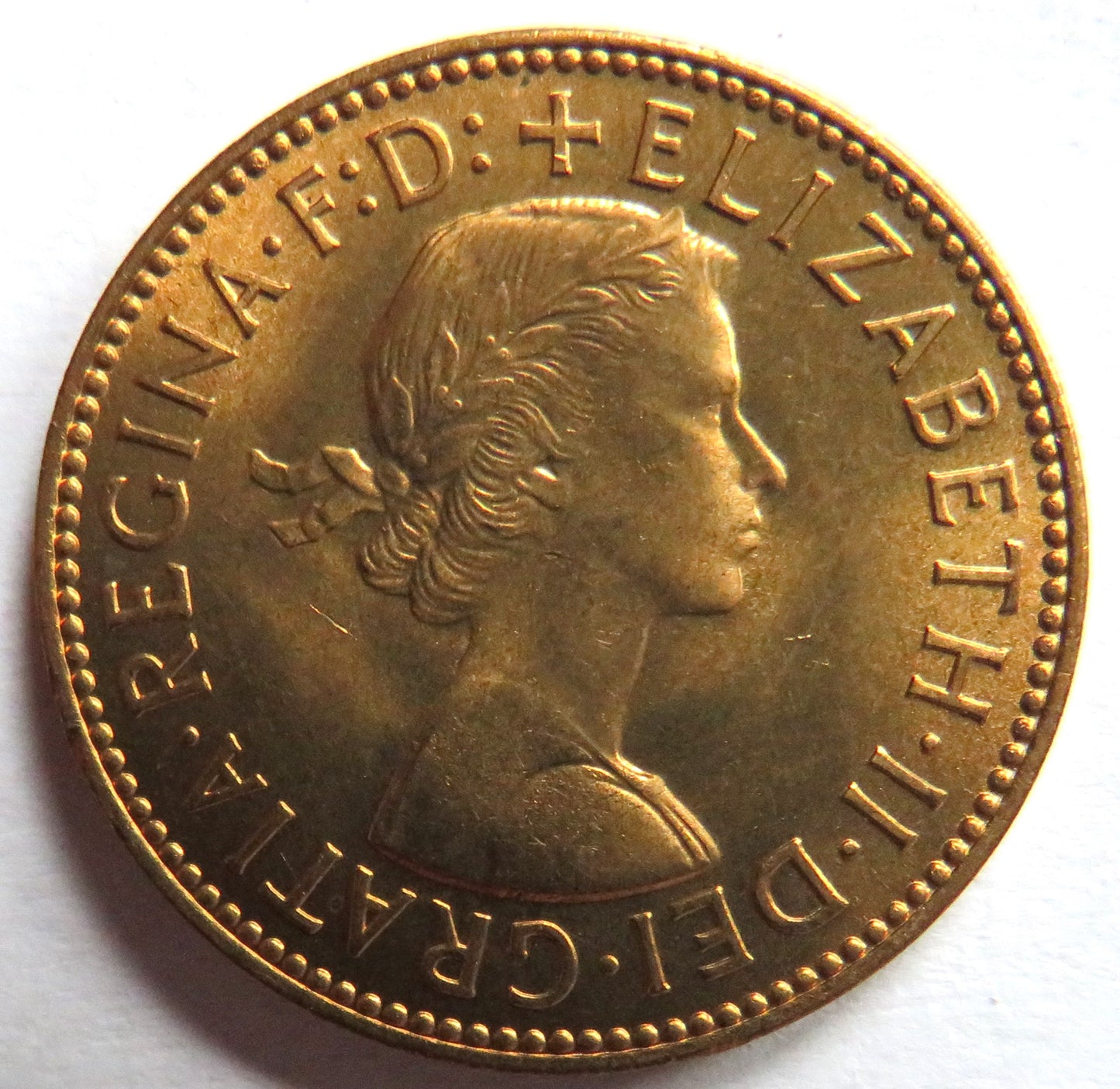 1958 Queen Elizabeth II Halfpenny Coin Unc - Great Britain