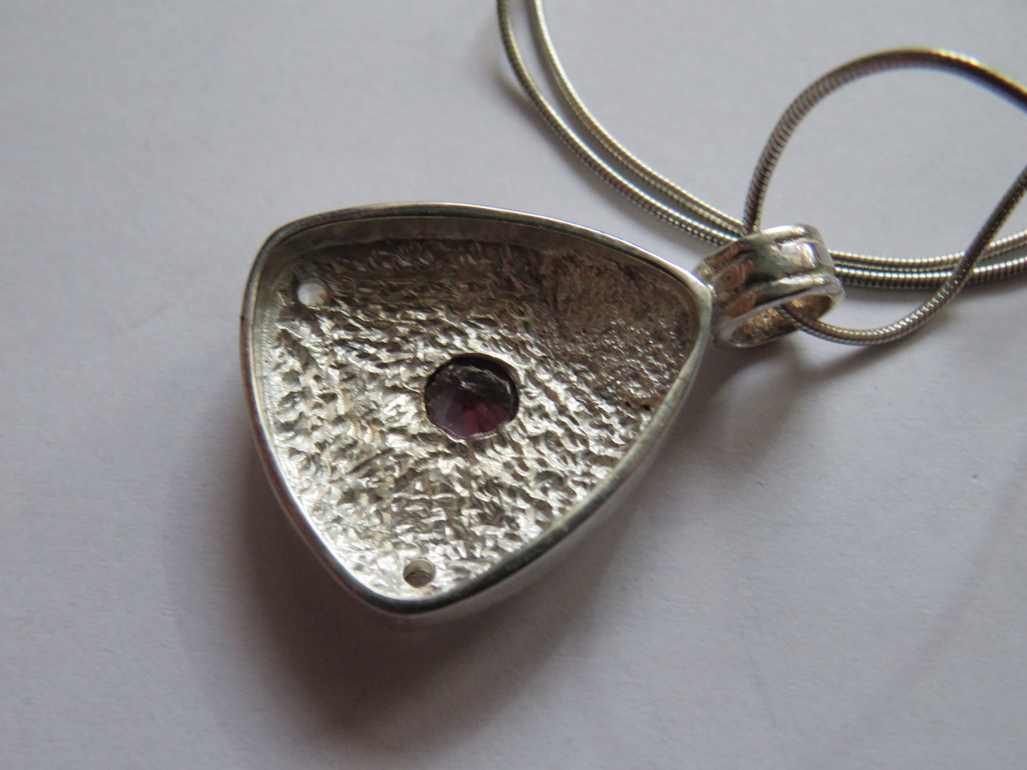 Vintage Arts & Crafts Style Pendant With Sterling Silver Necklace