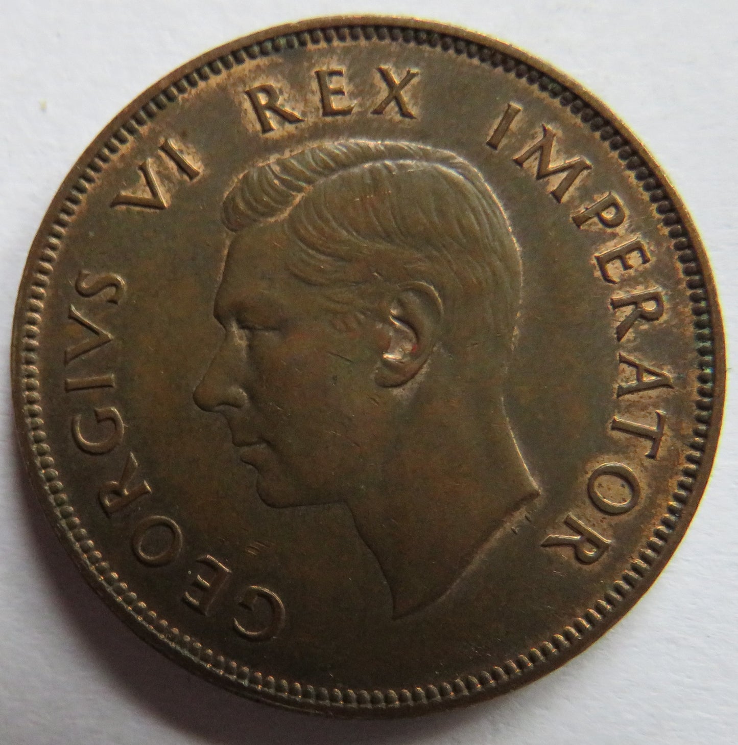 1940 King George VI South Africa One Penny Coin