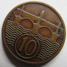 Load image into Gallery viewer, 1932 Czechoslovakia 10 Haleru Coin
