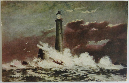 Vintage Postcard of Eddystone, Lighthouse 1917