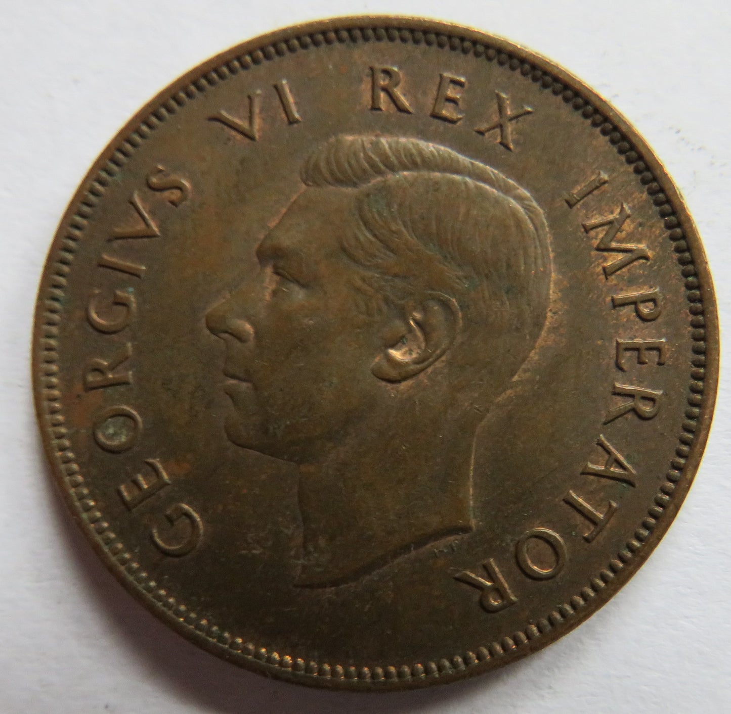 1940 King George VI South Africa One Penny Coin