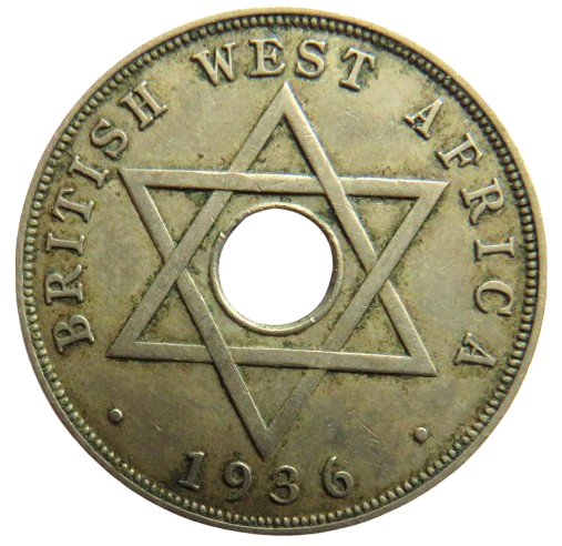 1936 British West Africa Edward VIII One Penny Coin