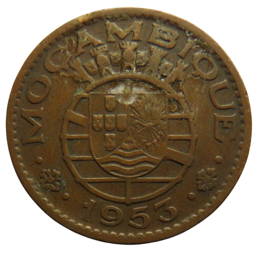 1953 Mozambique One Escudo Coin