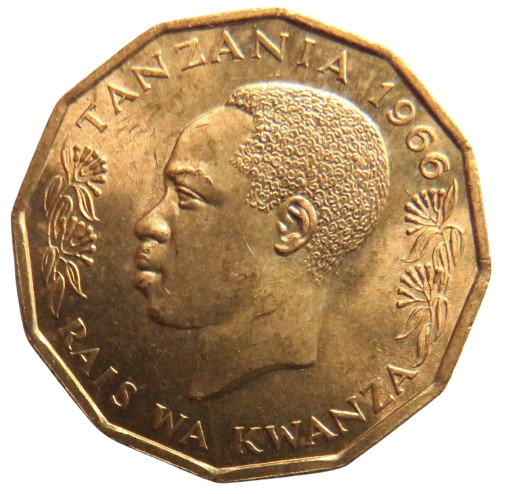 1966 Tanzania 5 Senti Coin Unc