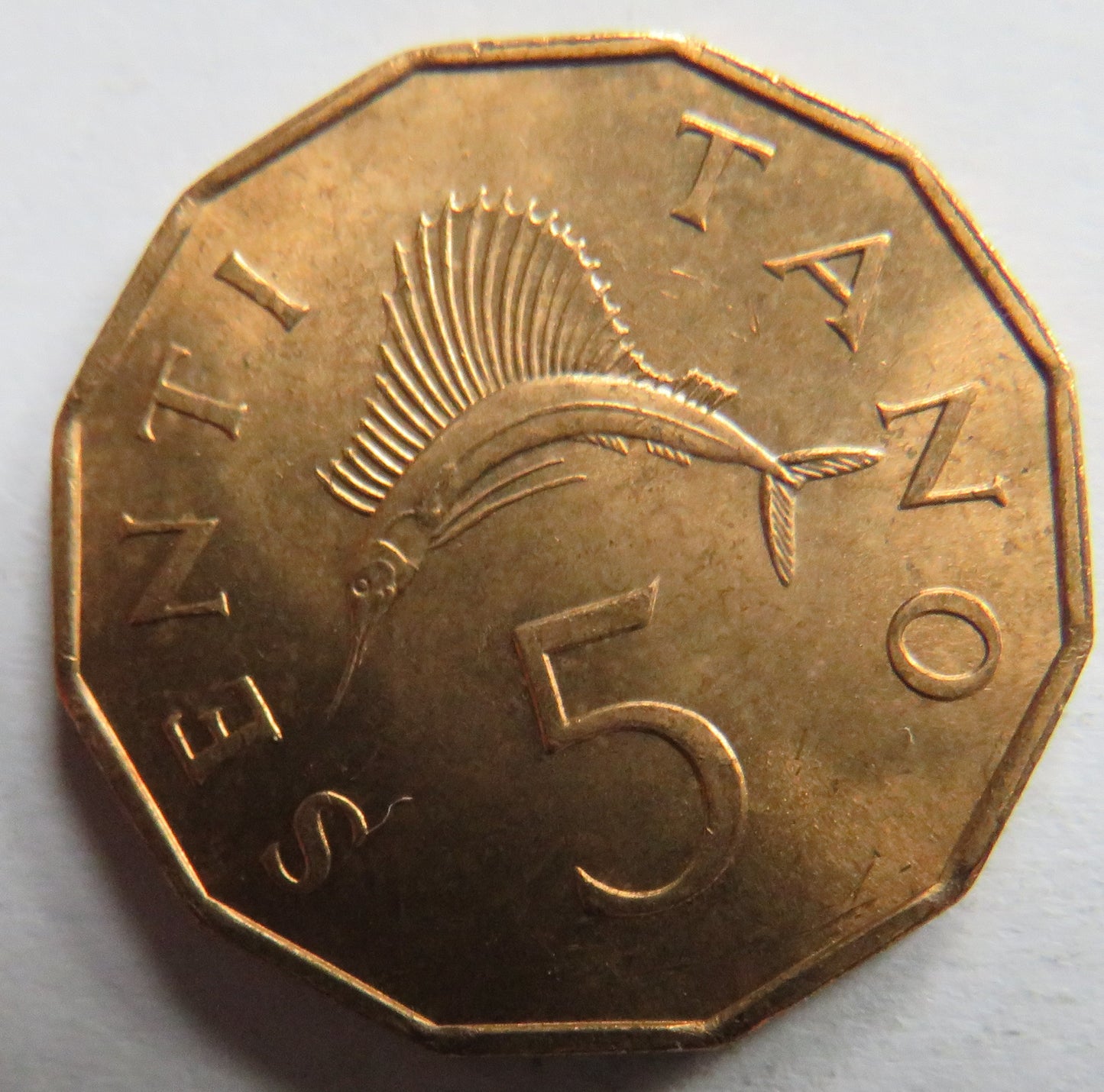 1966 Tanzania 5 Senti Coin Unc