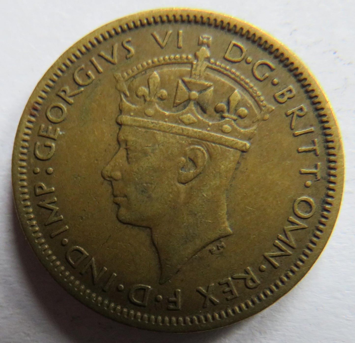 1938 King George VI British West Africa One Shilling Coin