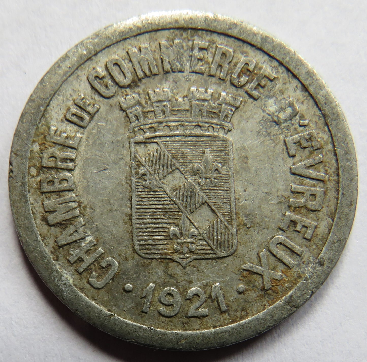 1921 Chambre De Commerce Evreux French Token