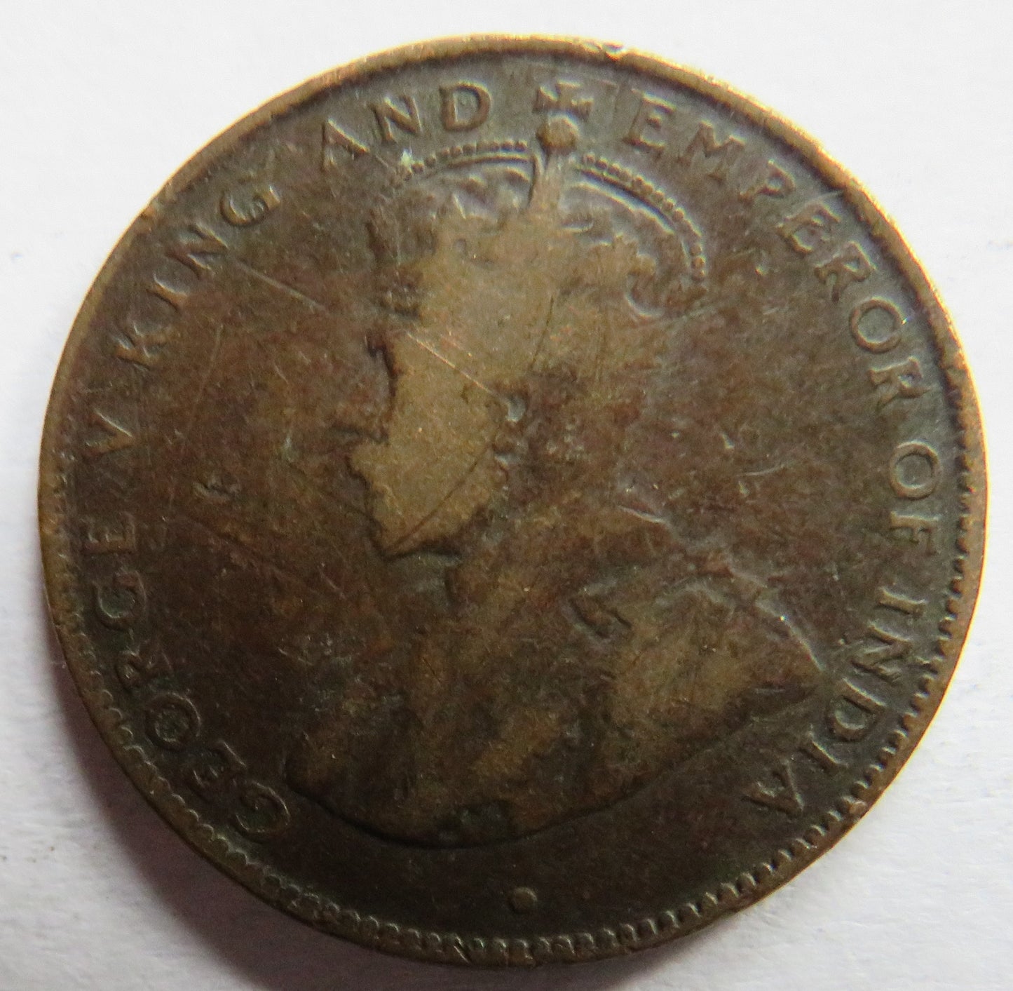 1922 King George V Mauritius 2 Cents Coin