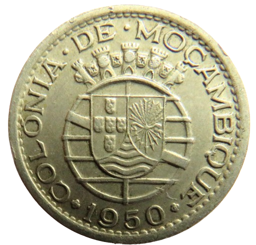 1950 Mozambique 50 Centavos Coin