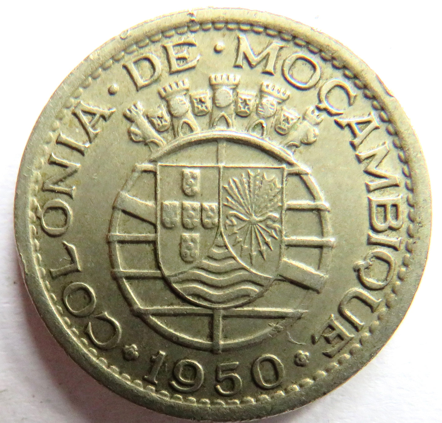 1950 Mozambique 50 Centavos Coin