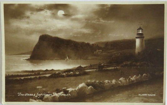 Vintage Postcard of The Ness & Lighthouse Teignmouth
