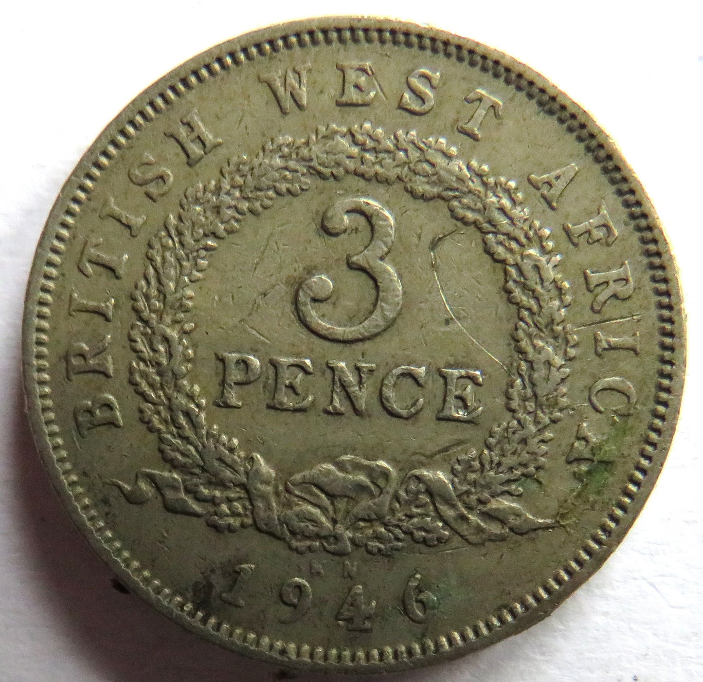 1946 British West Africa 3 Threepence Coin