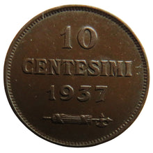 Load image into Gallery viewer, 1937 San Marino 10 Centesimi Coin
