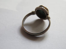 Load image into Gallery viewer, Vintage Ladies Sterling Silver &amp; Turquoise Ring - UK Size N &amp; 1/2
