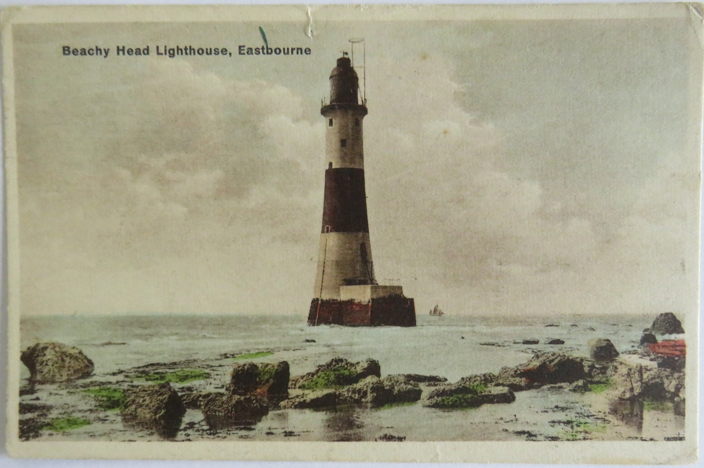 Vintage Postcard of Beachy Head Lighthouse, Eastbourne 1931