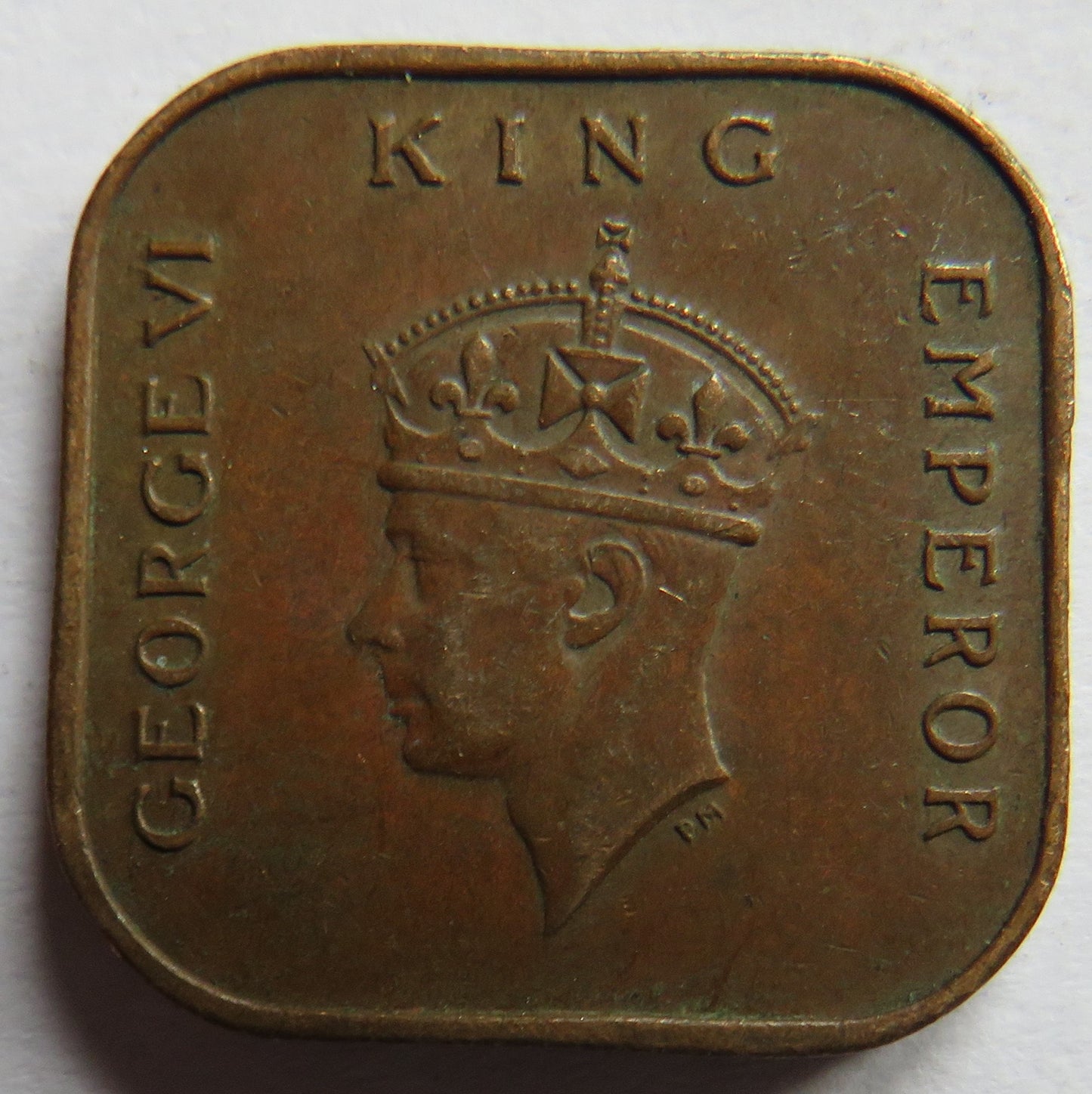 1941 King George VI Commissioners of Currency Malaya 1 Cent Coin
