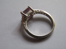 Load image into Gallery viewer, Ladies Sterling Silver &amp; Pink CZ Stone Ring - UK Size M
