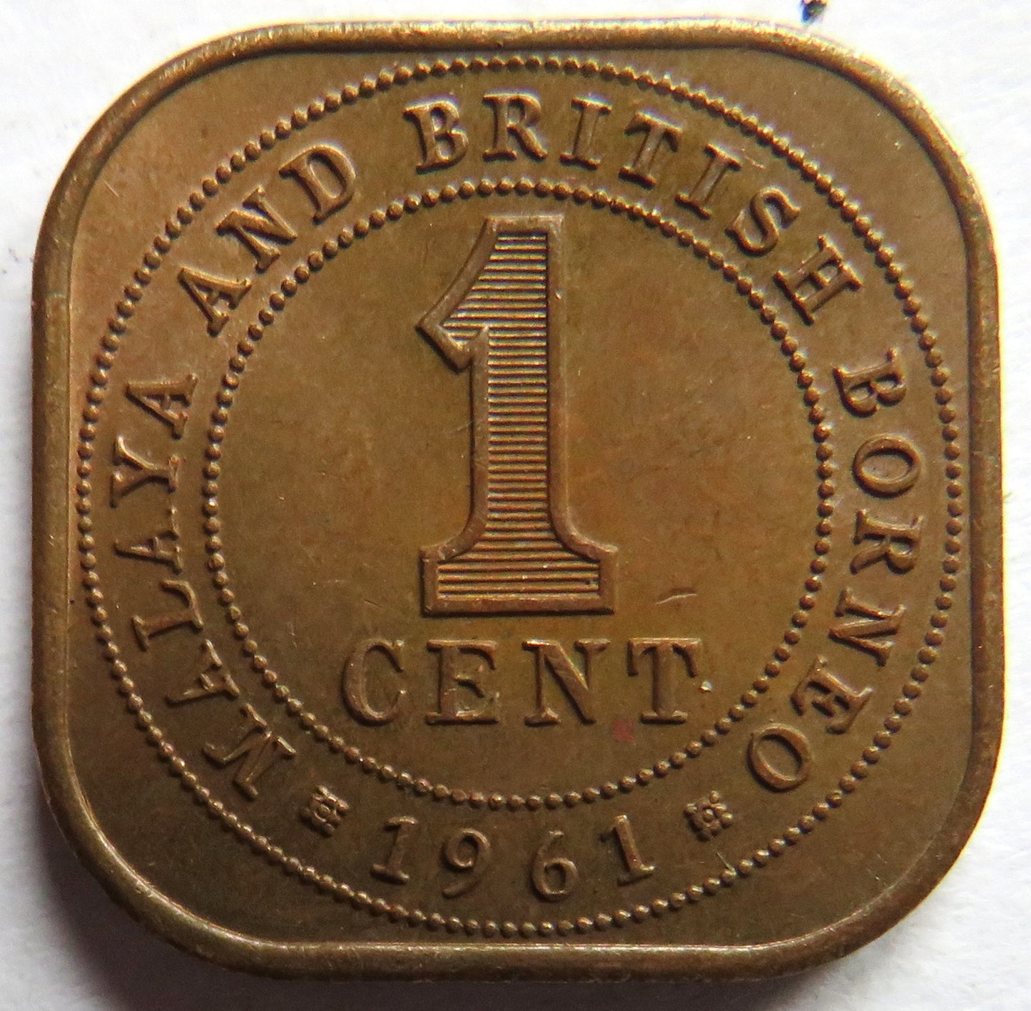 1961 Queen Elizabeth II Malaya and British Borneo 1 Cent Coin